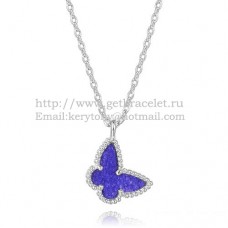 Van Cleef Arpels Lucky Alhambra Vlinderketting Witgoud met Lapis Steen Parelmoer