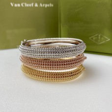 Van Cleef Arpels Perlee parels van gouden armband 5 rijen geel goud/rosé goud/wit goud