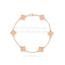 Van Cleef Arpels Sweet Alhambra armband 6 motieven rosé goud