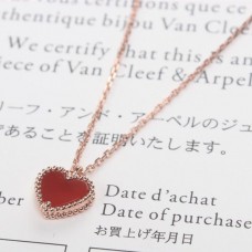 Van Cleef Arpels Zoete Alhambra Harthanger Roze Goud Carneool