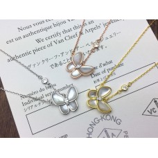 Van Cleef Arpels Twee Vlinderhanger Parelmoer Diamant