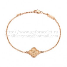 Van Cleef Arpels Alhambra Armband Roze Goud