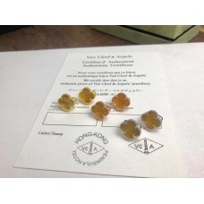 Van Cleef Arpels Alhambra Oorbel Geelgoud Parelmoer