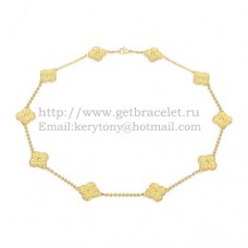 Van Cleef Arpels Alhambra ketting geel goud 10 motieven