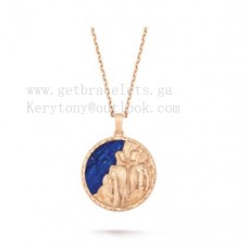 Van Cleef Arpels Zodiaque lange ketting Geminorum roségoud lapis lazuli