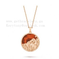 Van Cleef Arpels Zodiaque lange ketting Leonis roségouden jaspis