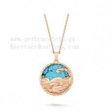 Van Cleef Arpels Zodiaque lange ketting Scorpii roségoud turkoois