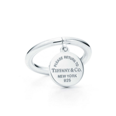 Keer terug naar Tiffany ronde tag hanger sterling zilveren sieraden