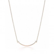 Tiffany T Collection Smile Face ketting Wit goud / geel goud / Rose goud imitatie